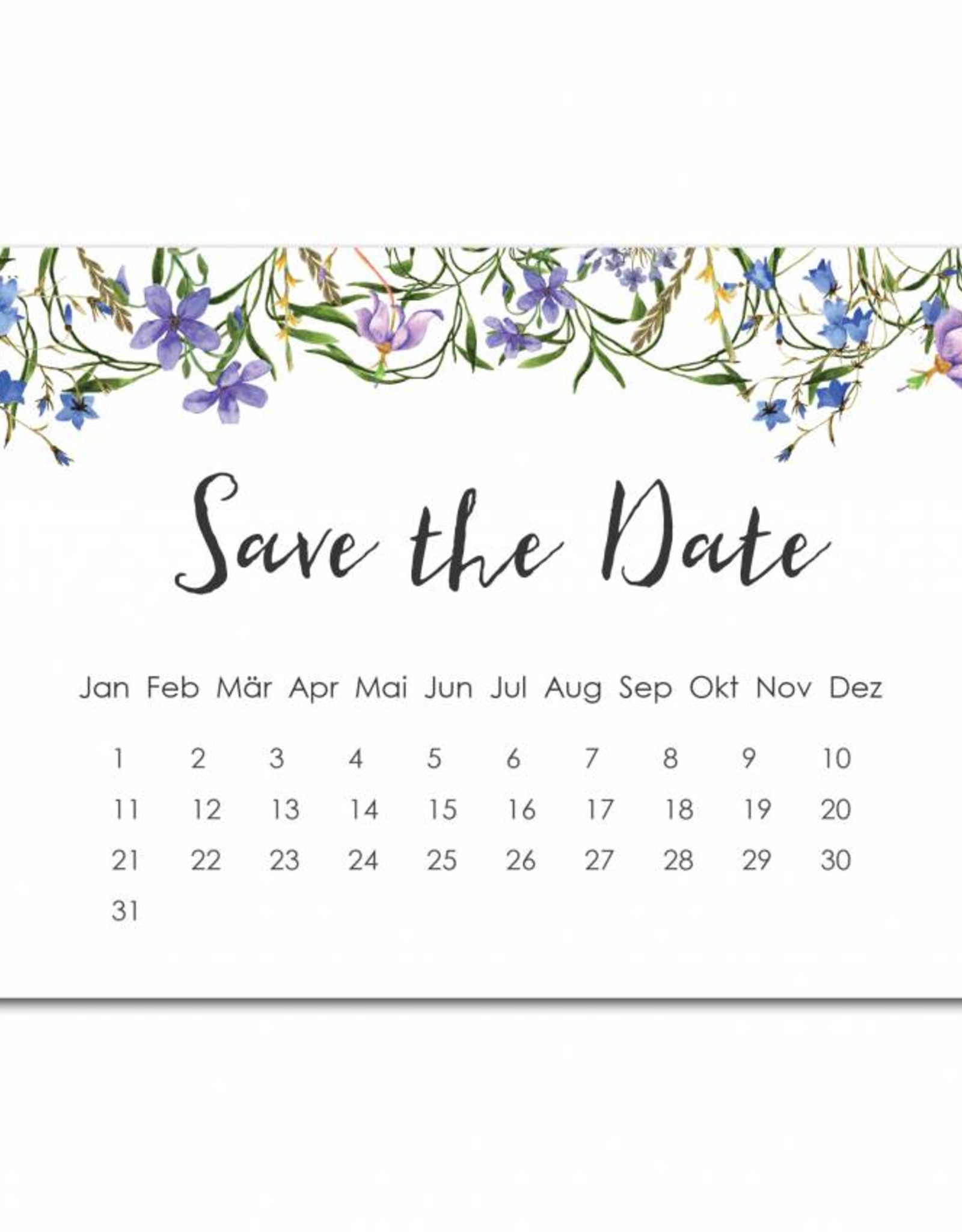 Save the Date Karten für die Hochzeit, 50 Stück