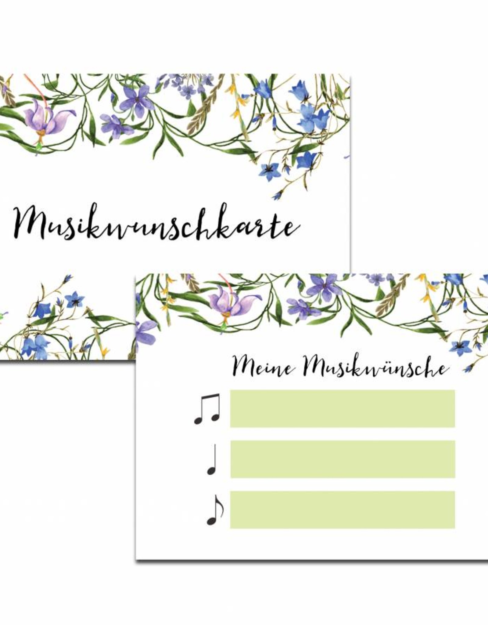 50 Musikwunschkarten für Hochzeit oder Geburtstag  - Copy