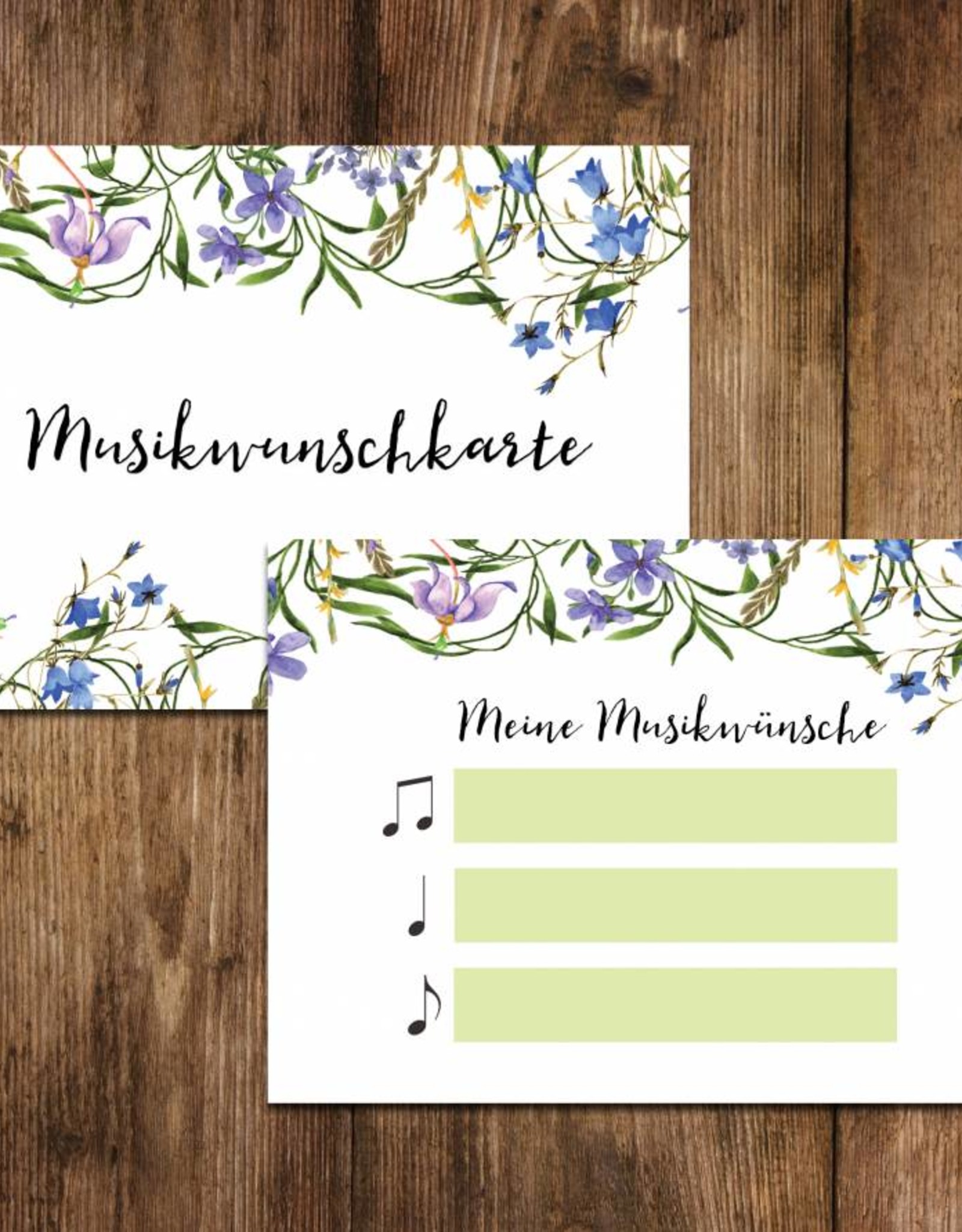 50 Musikwunschkarten für Hochzeit oder Geburtstag  - Copy