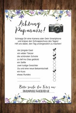 50 Fotokarten "Blaue Hochzeit"