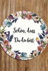 50 Sticker "Schön, dass Du da bist!" Boho Hochzeit