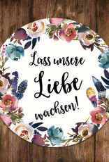 50 Sticker "Lass unsere Liebe wachsen!" BOHO Hochzeit