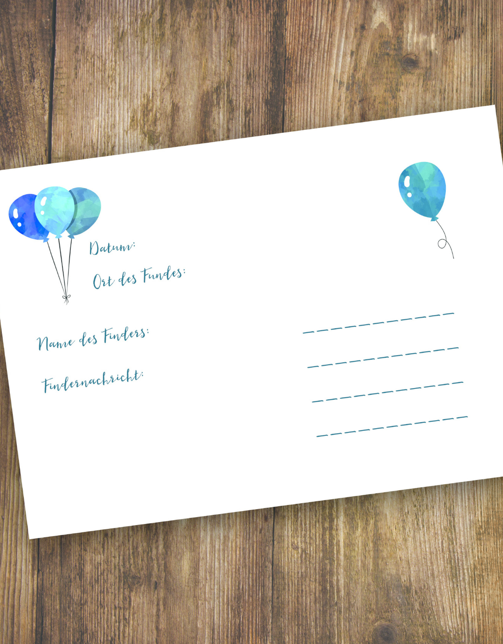 50 Ballonflugkarten für Kinder