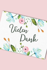 Postkarte "Vielen Dank" Weiße Hochzeit