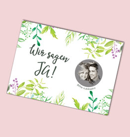 25 Save the date Rubbelkarten "Grüne Hochzeit"