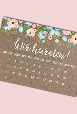 Save the Date Karten für die Hochzeit, 50 Stück