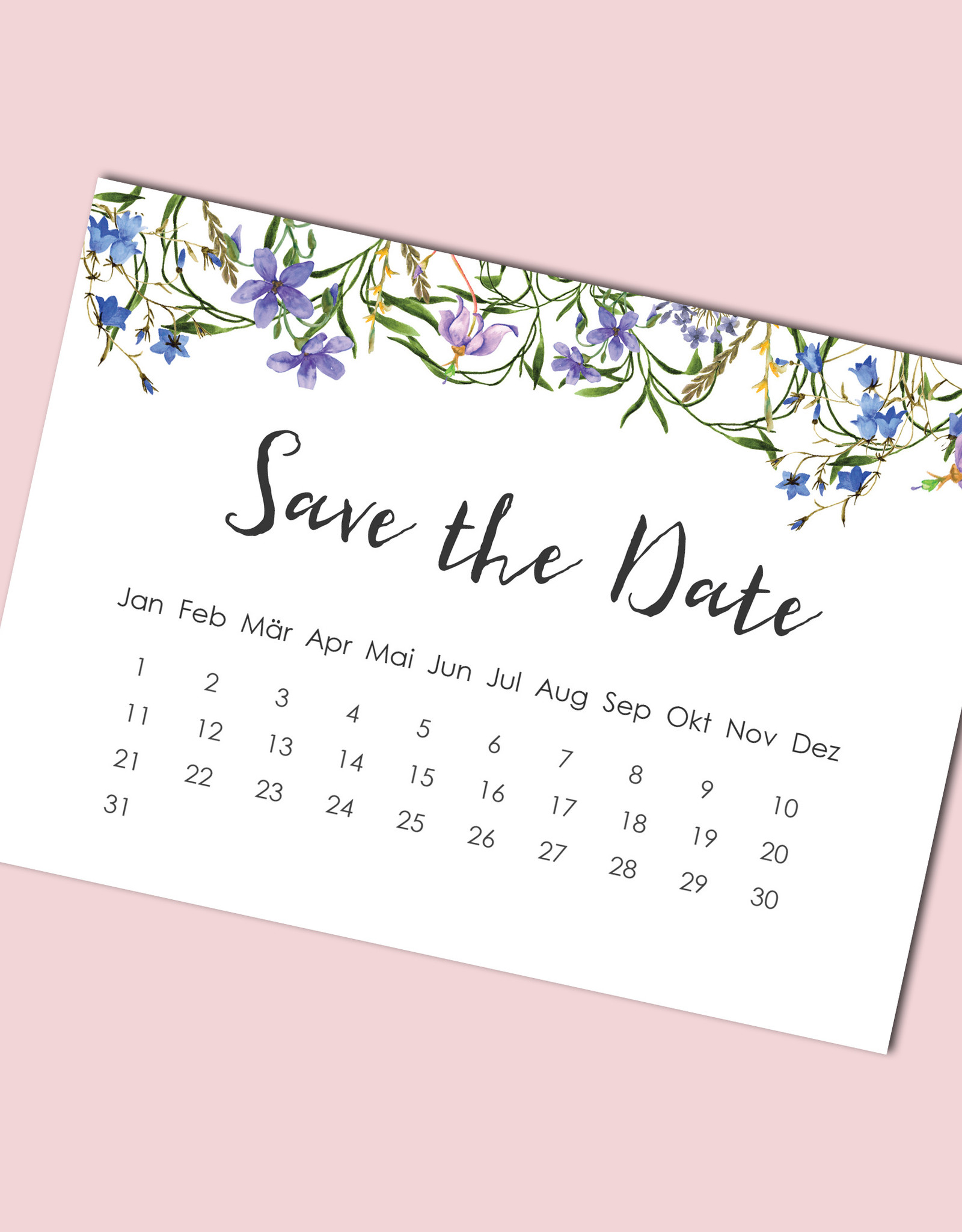 Save the Date Karten für die Hochzeit, 50 Stück