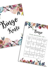 50 Bingokarten Hochzeit, Hochzeitsbingo Spiel