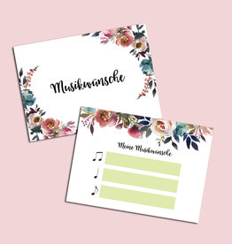 50 Musikwunschkarten "BOHO Hochzeit"