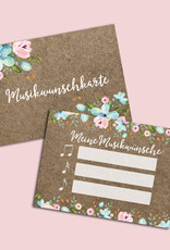 50 Musikwunschkarten für Hochzeit oder Geburtstag