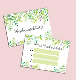 50 Musikwunschkarten "Grüne Hochzeit"