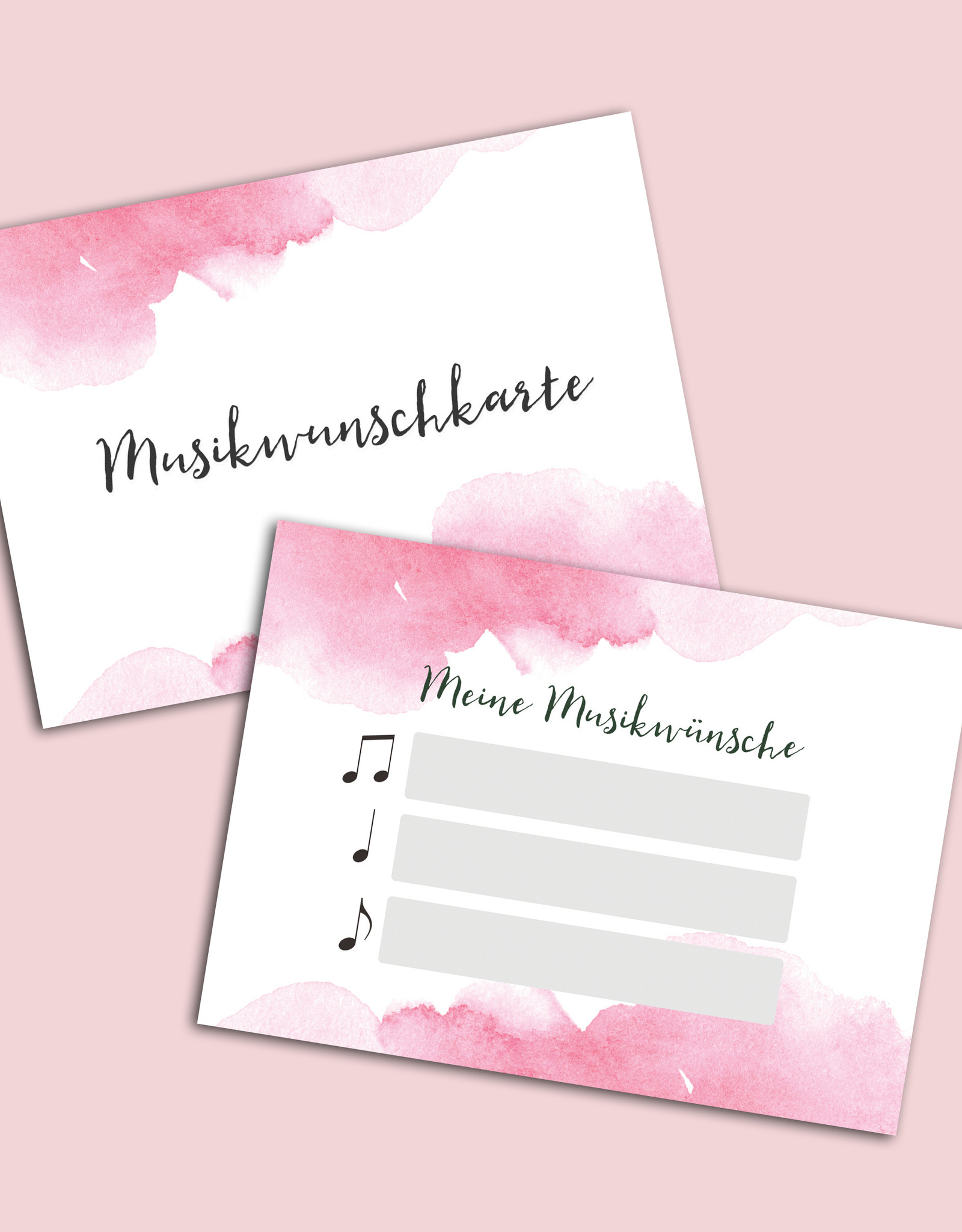 50 Musikwunschkarten für Hochzeit oder Geburtstag