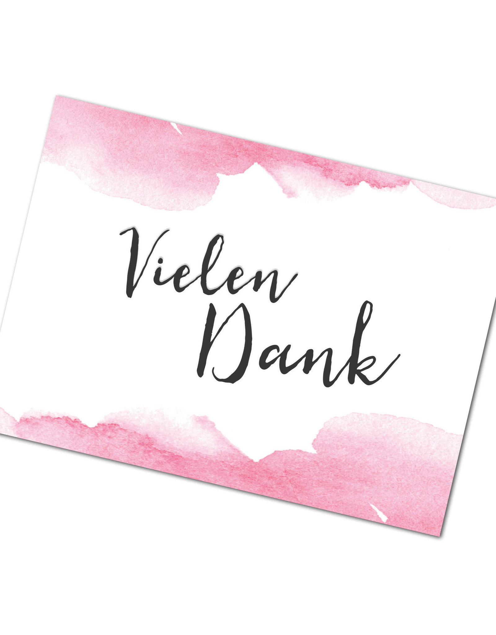 Postkarte "Vielen Dank" Aquarell Hochzeit