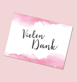 Postkarte "Vielen Dank" Aquarell