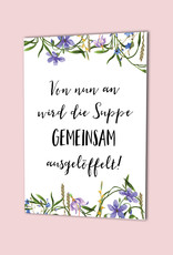 Glückwunschkarte Hochzeit "Suppe auslöffeln"