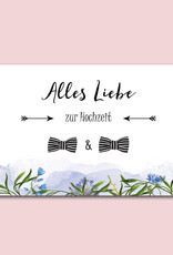 Glückwunschkarte Hochzeit "Männer" mit Umschlag