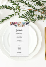 10 Menükarten zum Bedrucken "BOHO Hochzeit" Getränkekarte Hochzeit