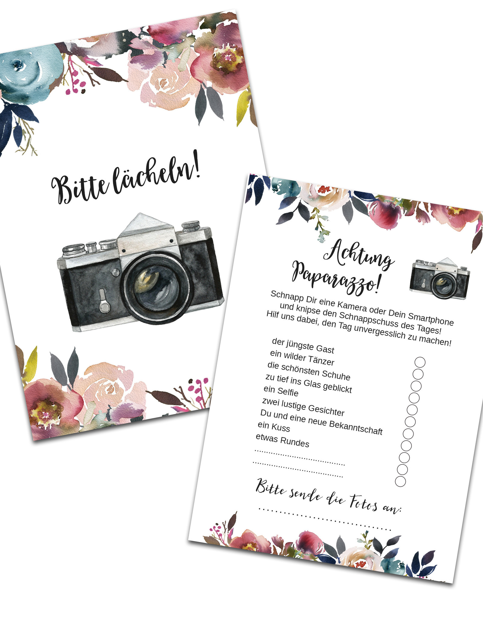 50 Fotokarten "Boho Hochzeit"