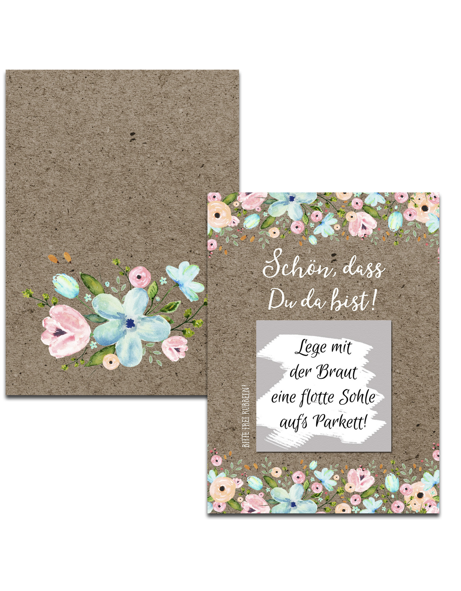 50 Rubbelkarten "Schön, dass Du da bist!"