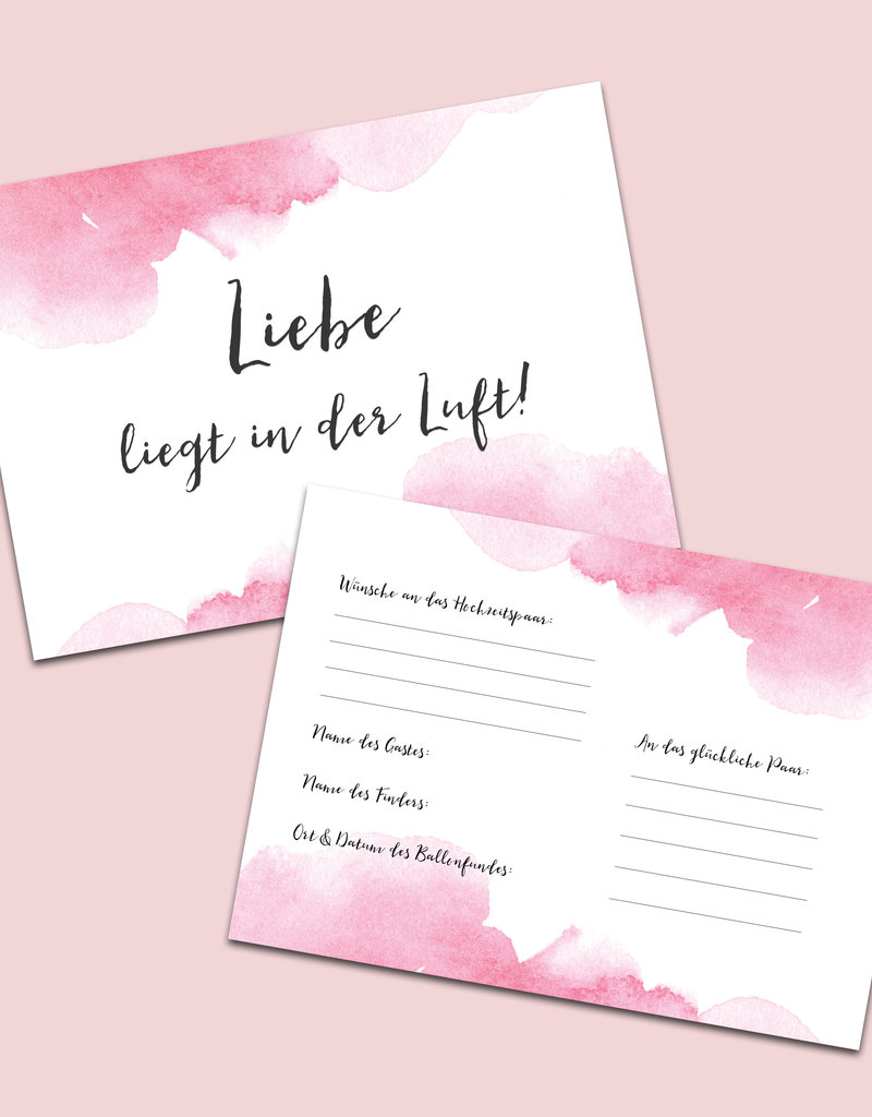 Ballonflugkarten Für Die Hochzeit