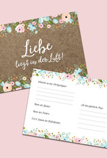 Ballonflugkarten für die Hochzeit