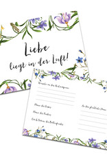 Ballonflugkarten für die Hochzeit