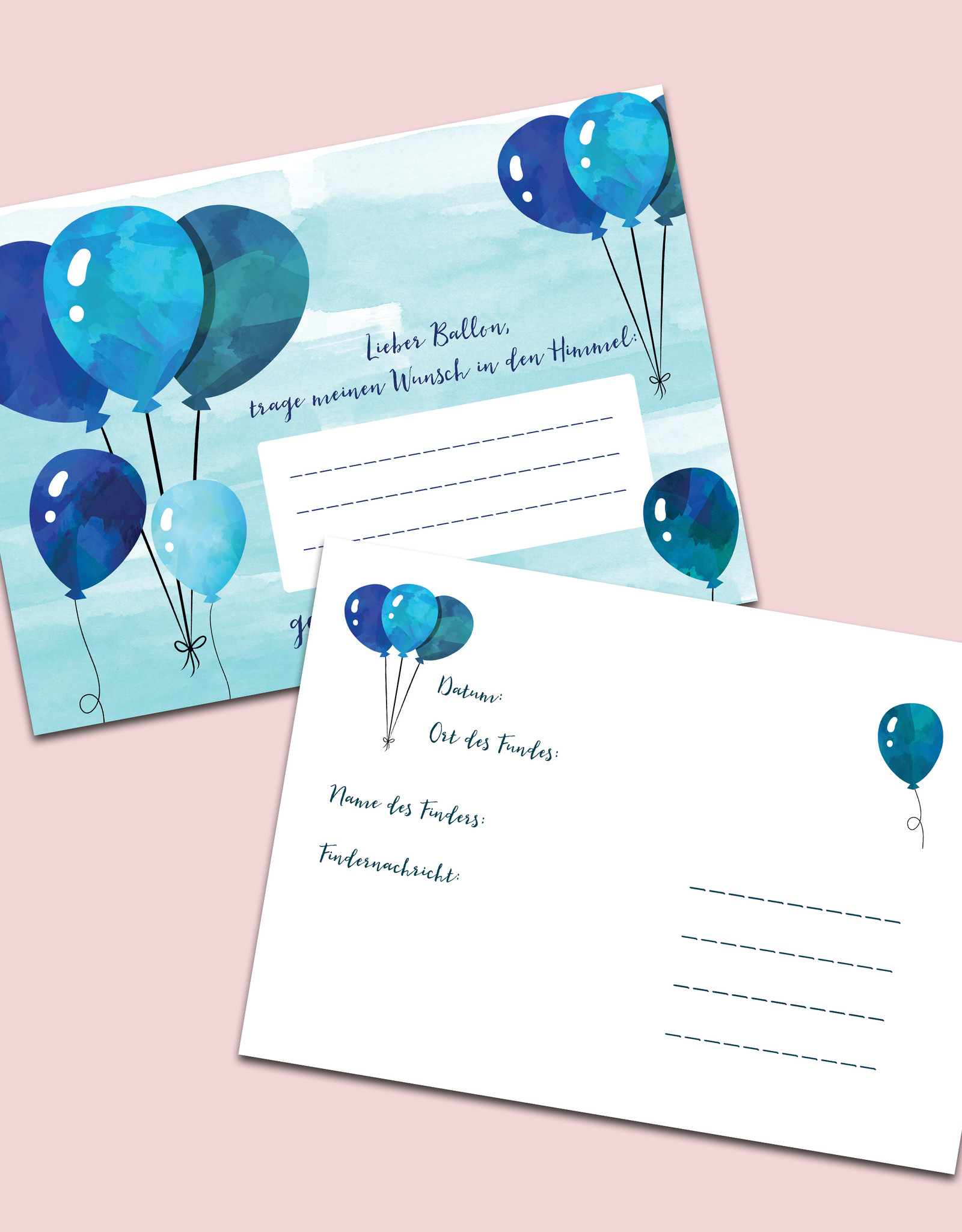 50 Ballonflugkarten für Kinder