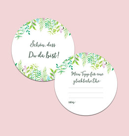 50 Bierdeckel "Grüne Hochzeit"