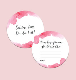 50 Bierdeckel "Aquarell rosa"