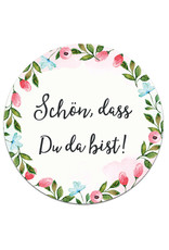 50 Sticker "Schön, dass Du da bist!"