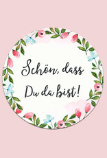 50 Sticker "Schön, dass Du da bist!"