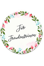 50 Sticker "Für Freudentränen!" Weiße Hochzeit