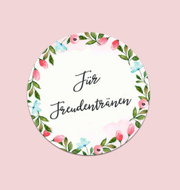 50 Sticker "Für Freudentränen!" Weiße Hochzeit