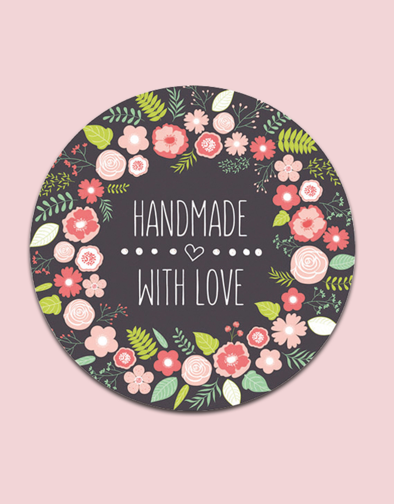 50 Sticker "Handmade with Love"