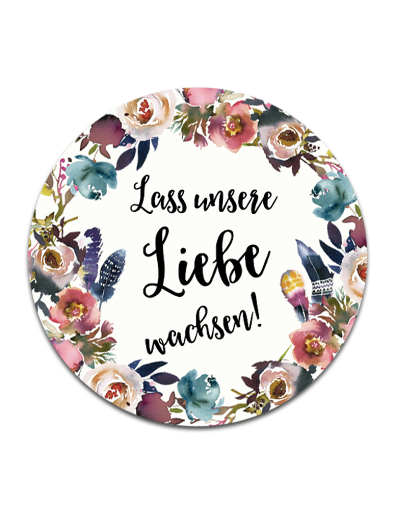 50 Sticker "Lass unsere Liebe wachsen!" BOHO Hochzeit