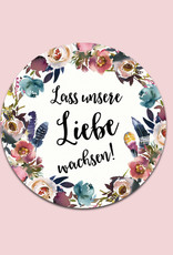 50 Sticker "Lass unsere Liebe wachsen!" BOHO Hochzeit