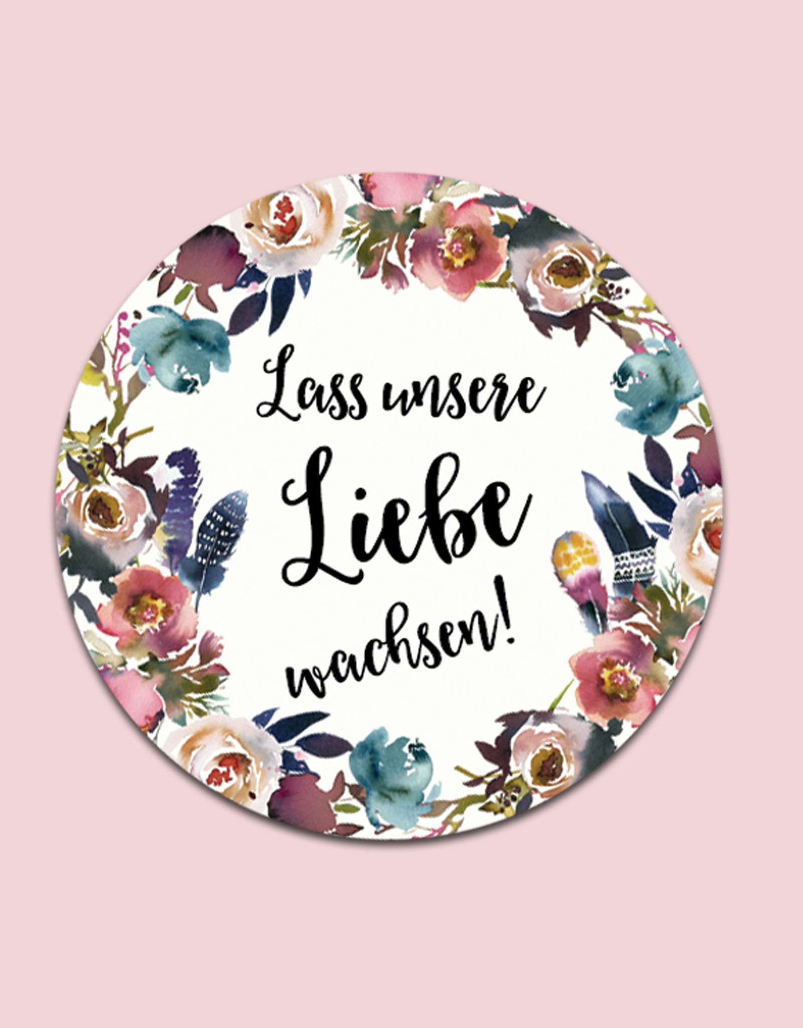 50 Sticker "Lass unsere Liebe wachsen!" BOHO Hochzeit