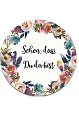50 Sticker "Schön, dass Du da bist!" Boho Hochzeit