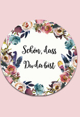 50 Sticker "Schön, dass Du da bist!" Boho Hochzeit