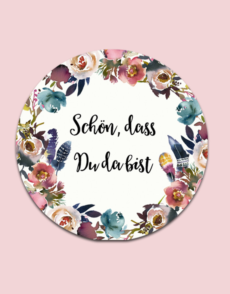 50 Sticker Schön Dass Du Da Bist Boho Hochzeit