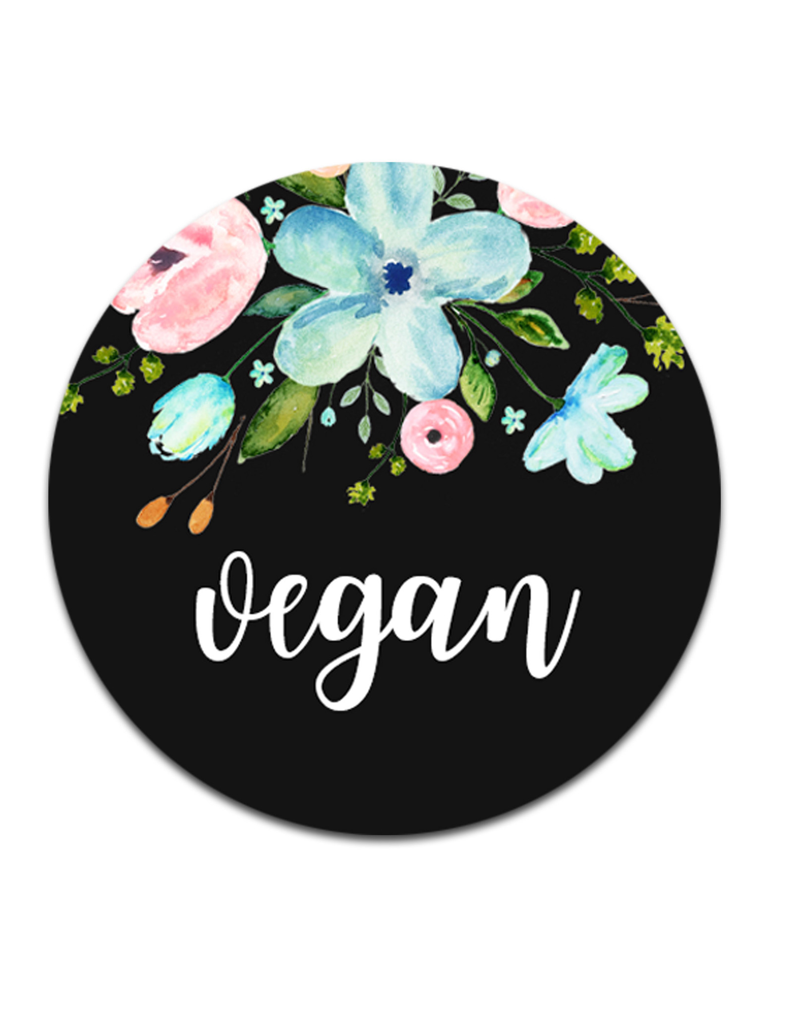 25 Sticker "vegan", Geschenkaufkleber