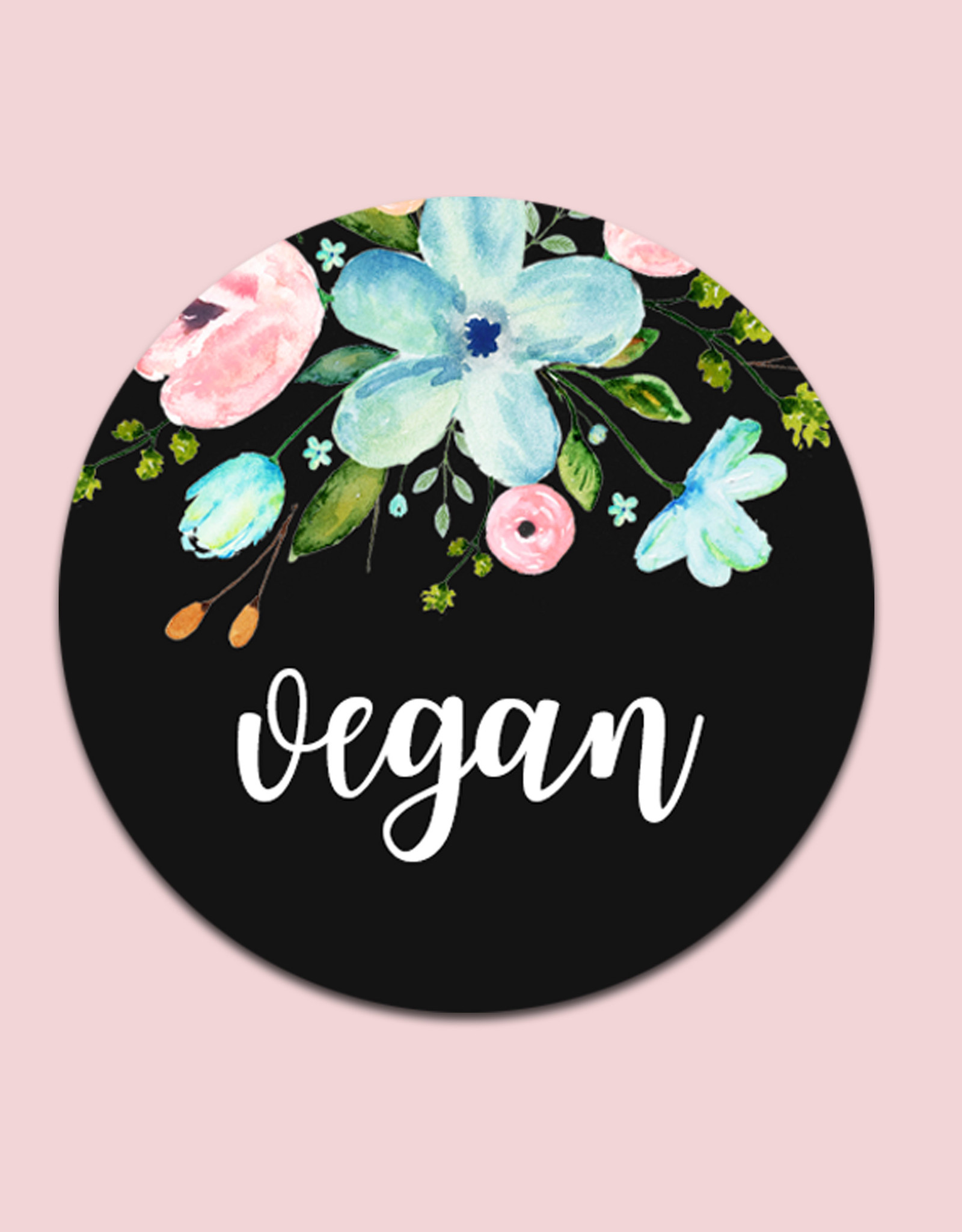 25 Sticker "vegan", Geschenkaufkleber