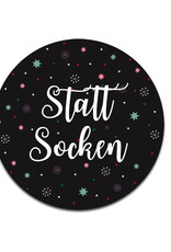 25 Sticker "Statt Socken" Weihnachtsdesign