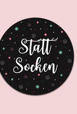 25 Sticker "Statt Socken" Weihnachtsdesign