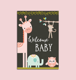 Postkarte Geburt "Welcome Baby"