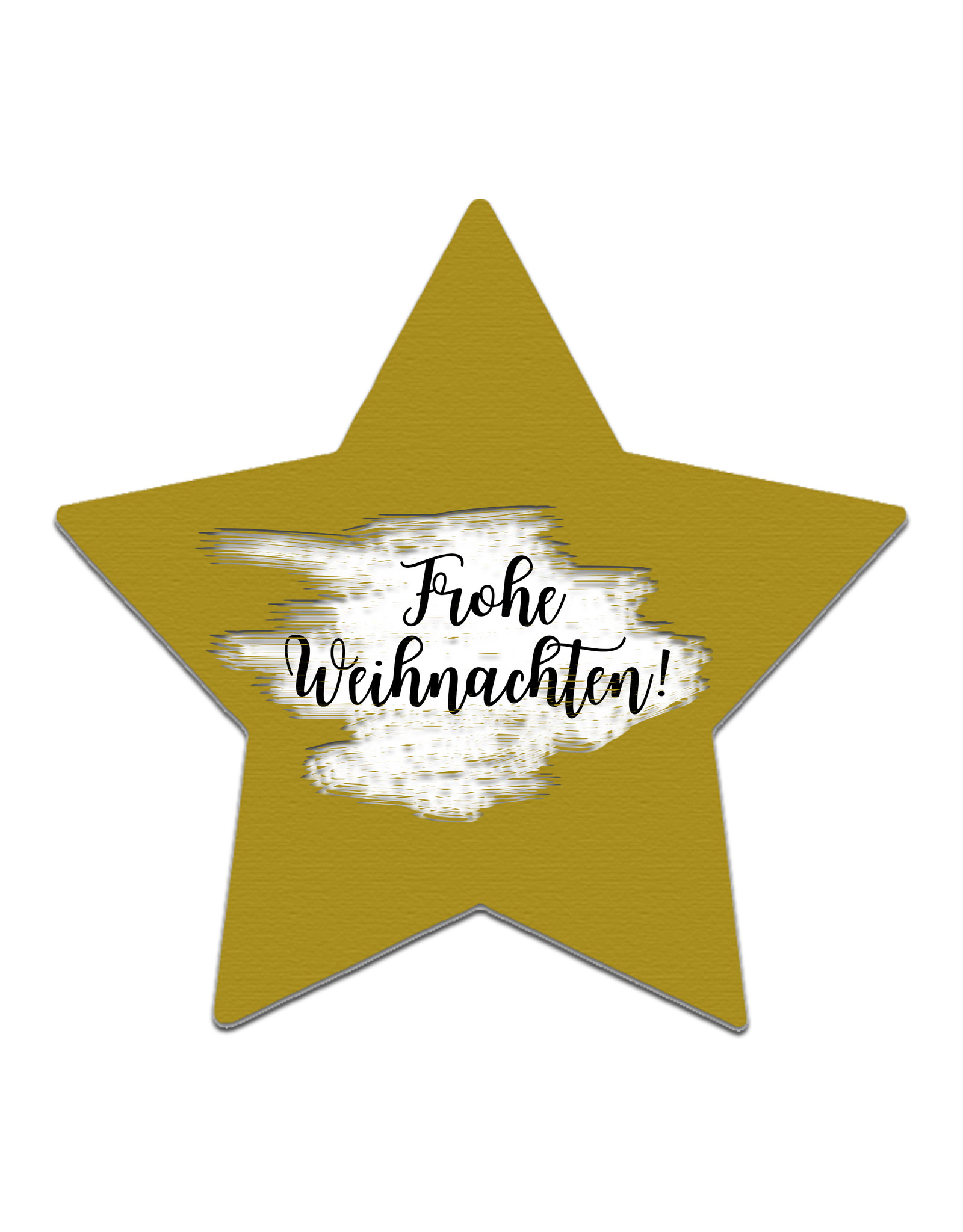 25 Rubbeletiketten Stern 6 cm