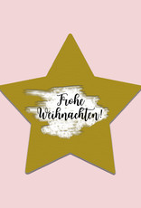 25 Rubbeletiketten Stern 6 cm