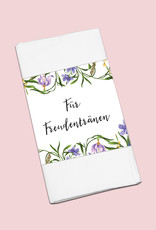 50 x Banderole "Für Freudentränen" Blaue Hochzeit