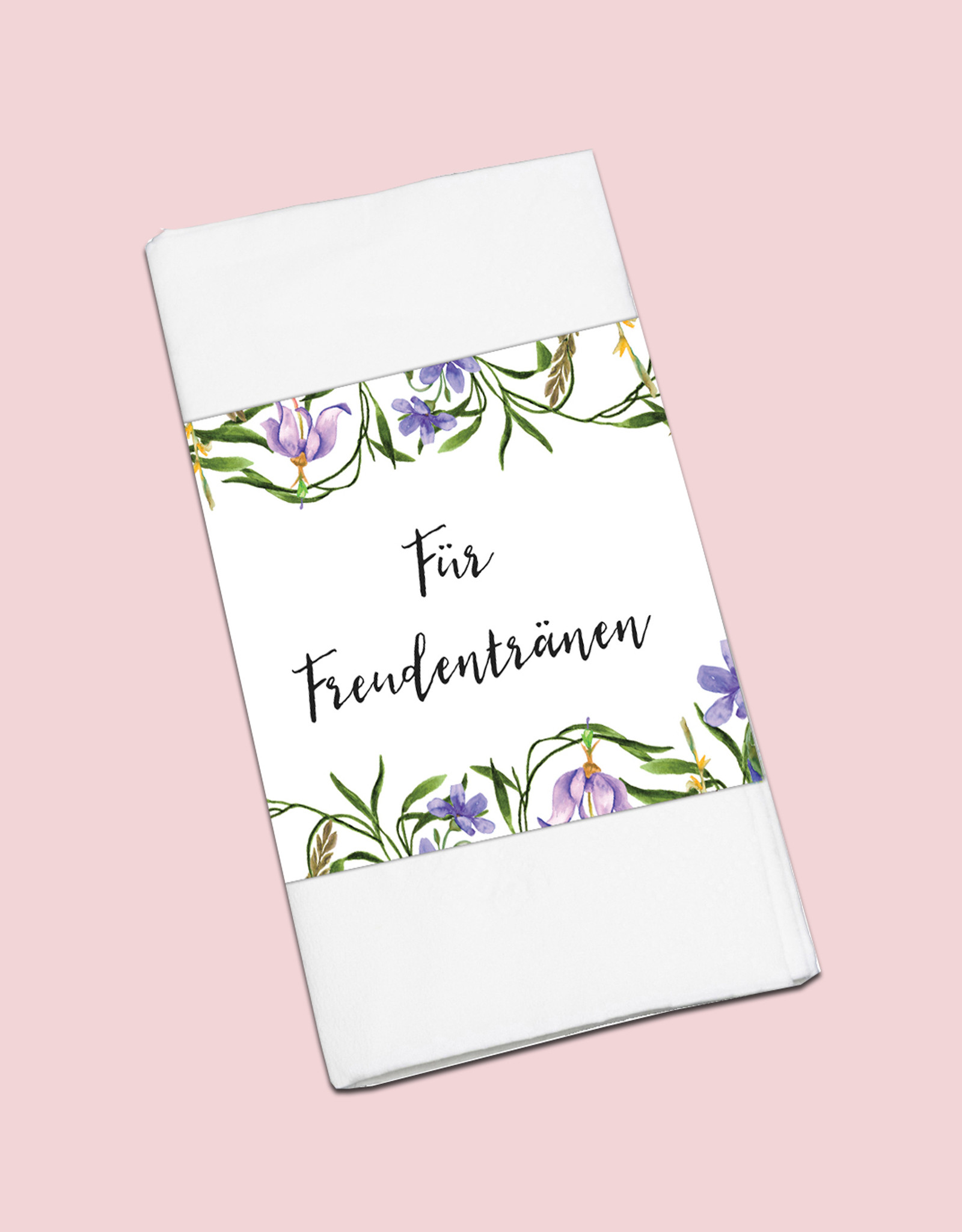 50 x Banderole "Für Freudentränen" Blaue Hochzeit