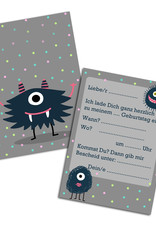 Einladungskarte Kindergeburtstag  "Monster"